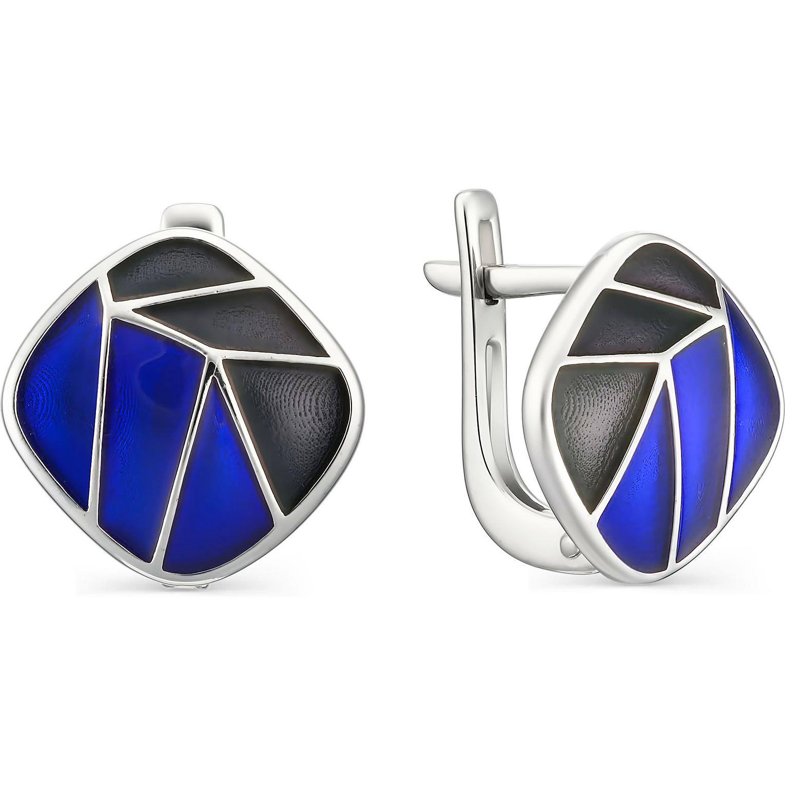 

Серьги женские из серебра АЛЬКОР 02-1122, эмаль, 02-1122