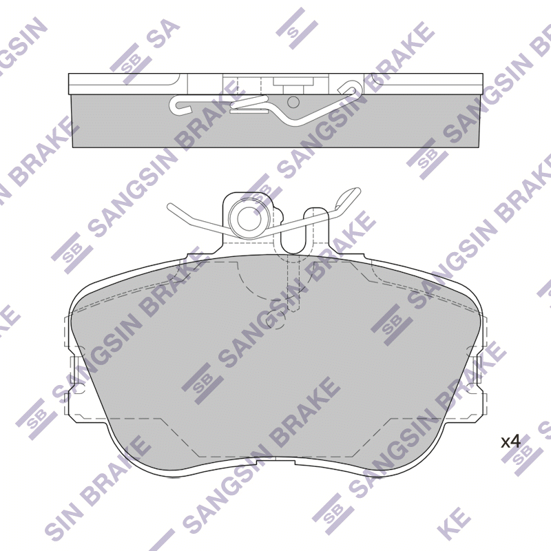 

Колодки передние MERCEDES W202 93-00 SP1980