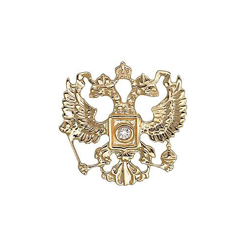 Значок из желтого золота с бриллиантом Эстет 01В630040