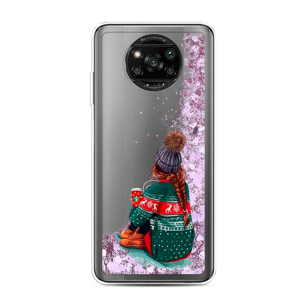 

Жидкий чехол с блестками "Winter dreams" на Xiaomi Poco X3 Pro, 310694-1