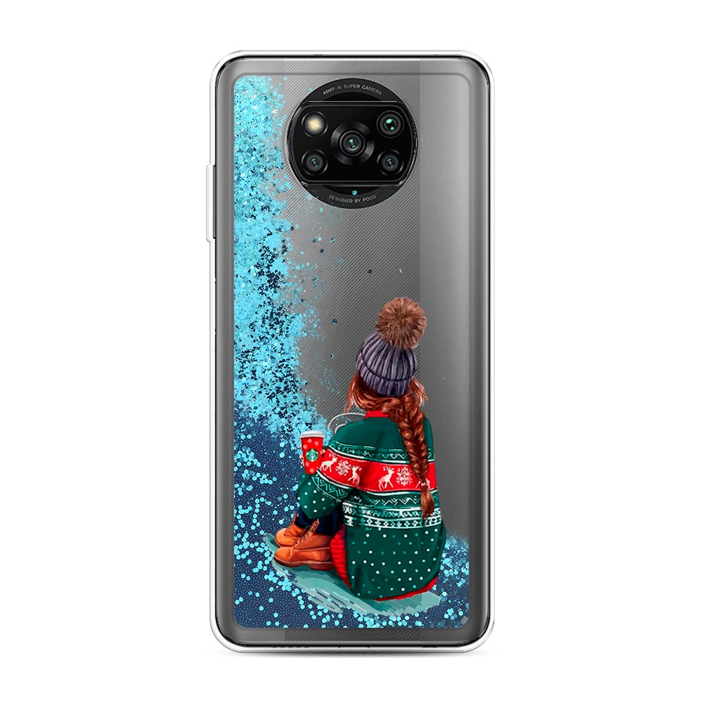 

Жидкий чехол с блестками "Winter dreams" на Xiaomi Poco X3 Pro, 310693-1