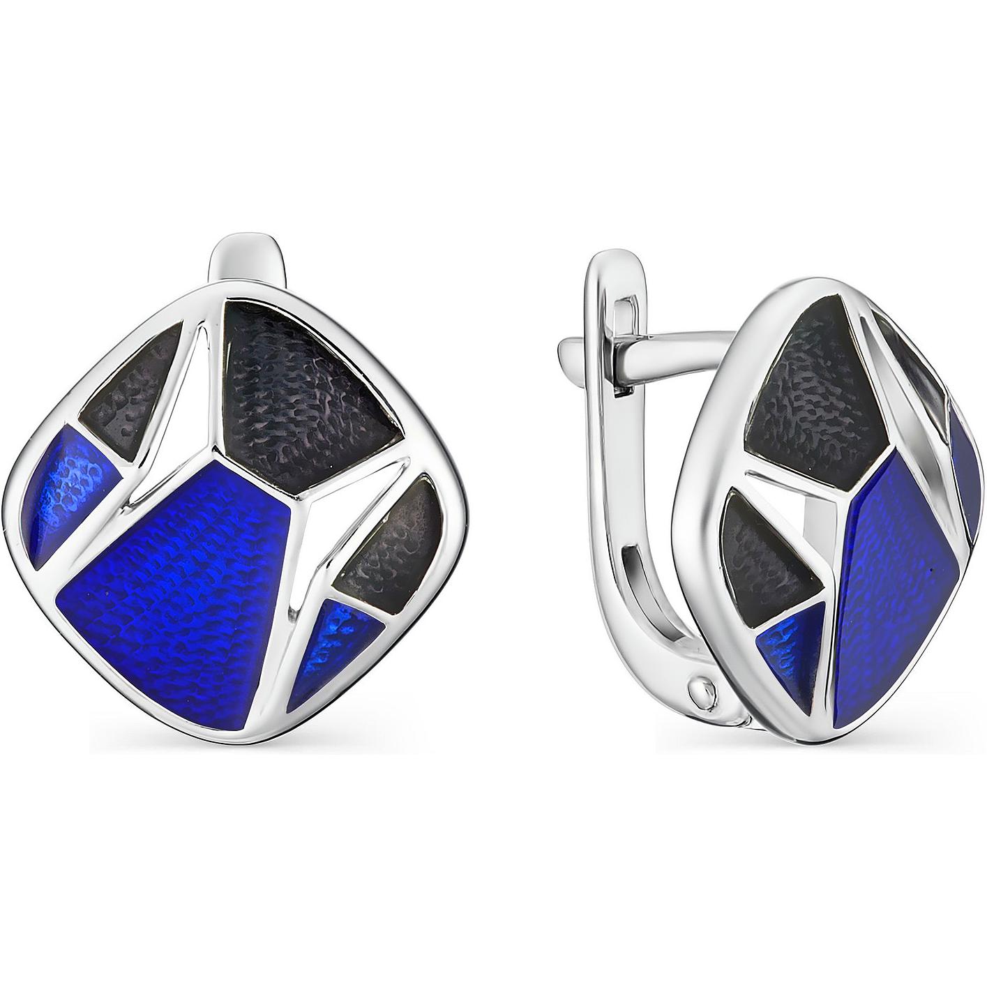 

Серьги женские из серебра АЛЬКОР 02-1284, эмаль, 02-1284