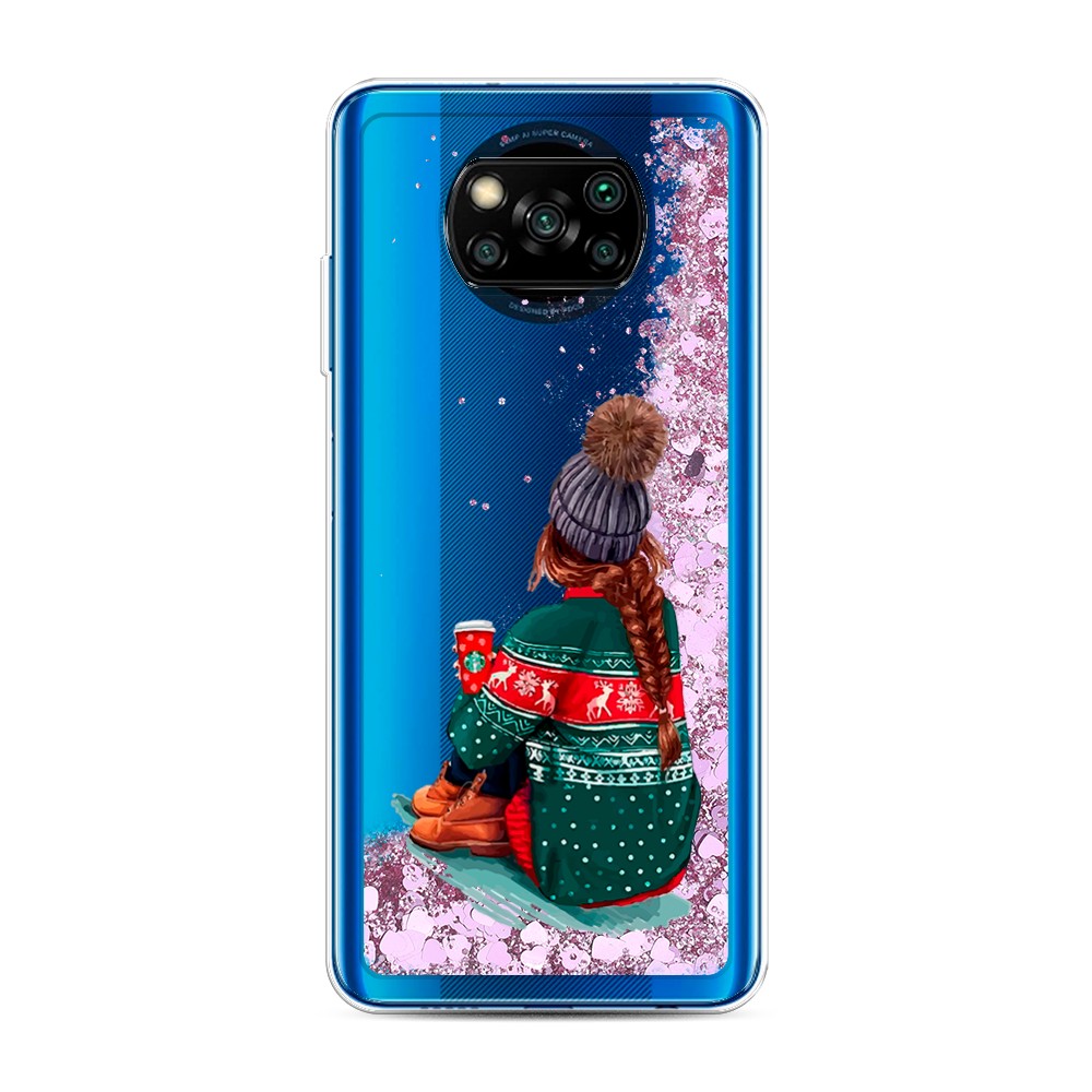 

Жидкий чехол с блестками "Winter dreams" на Xiaomi Poco X3 NFC, 39294-1