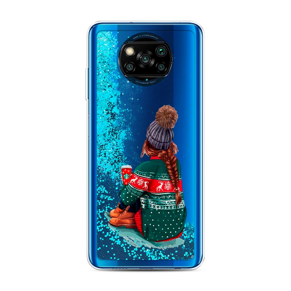 

Жидкий чехол с блестками "Winter dreams" на Xiaomi Poco X3 NFC, 39293-1