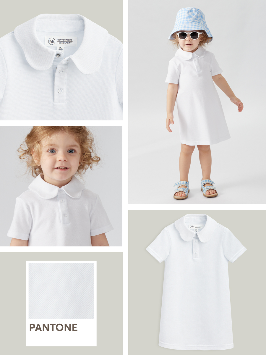Платье детское Happy Baby 88202, white, 92