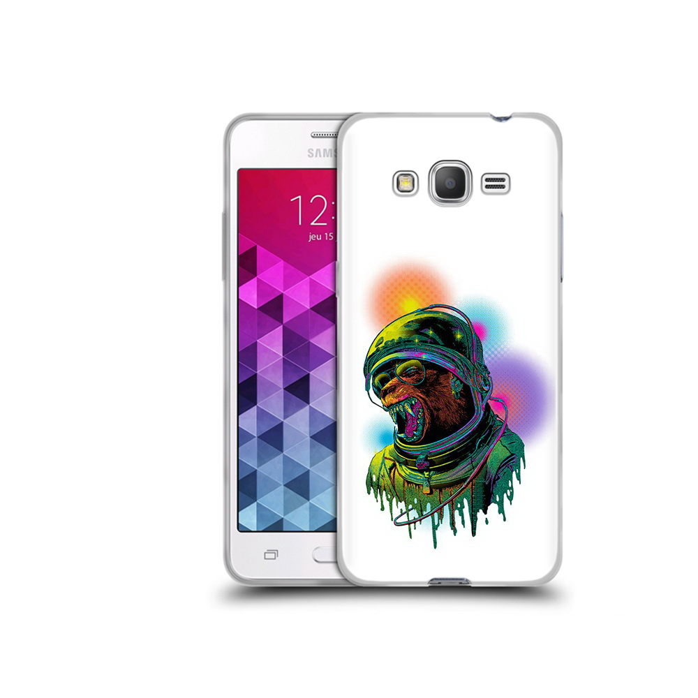 Чехол MyPads Tocco для Samsung Galaxy Grand Prime медведь космонавт