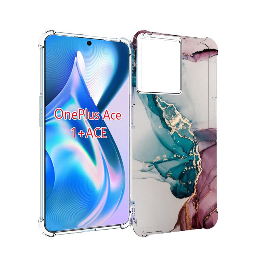 

Чехол MyPads фиолетовый синий краски для OnePlus Ace, Прозрачный, Tocco