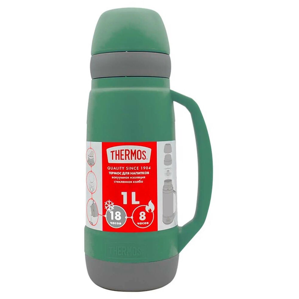 

Термос со стеклянной колбой Thermos Weekend 36 Series, зеленый, 1 л, Weekend 36 Series