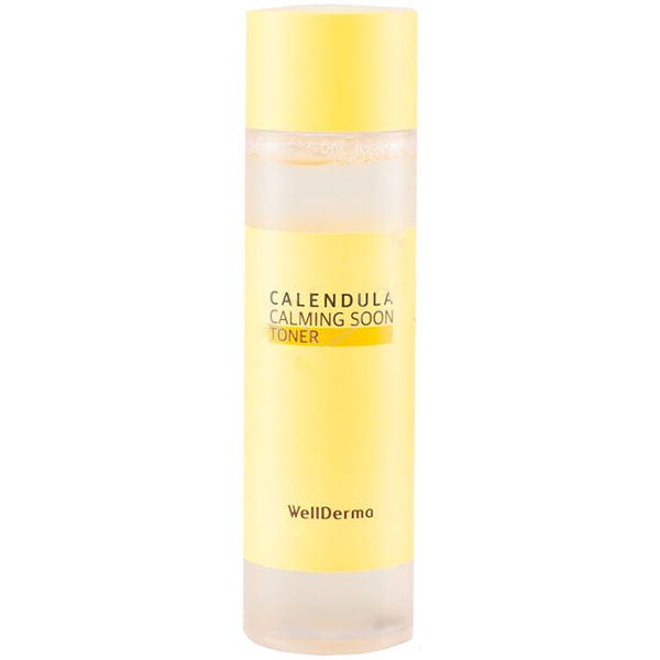 фото Успокаивающий тонер для лица с календулой wellderma calendula calming soon toner 100 мл