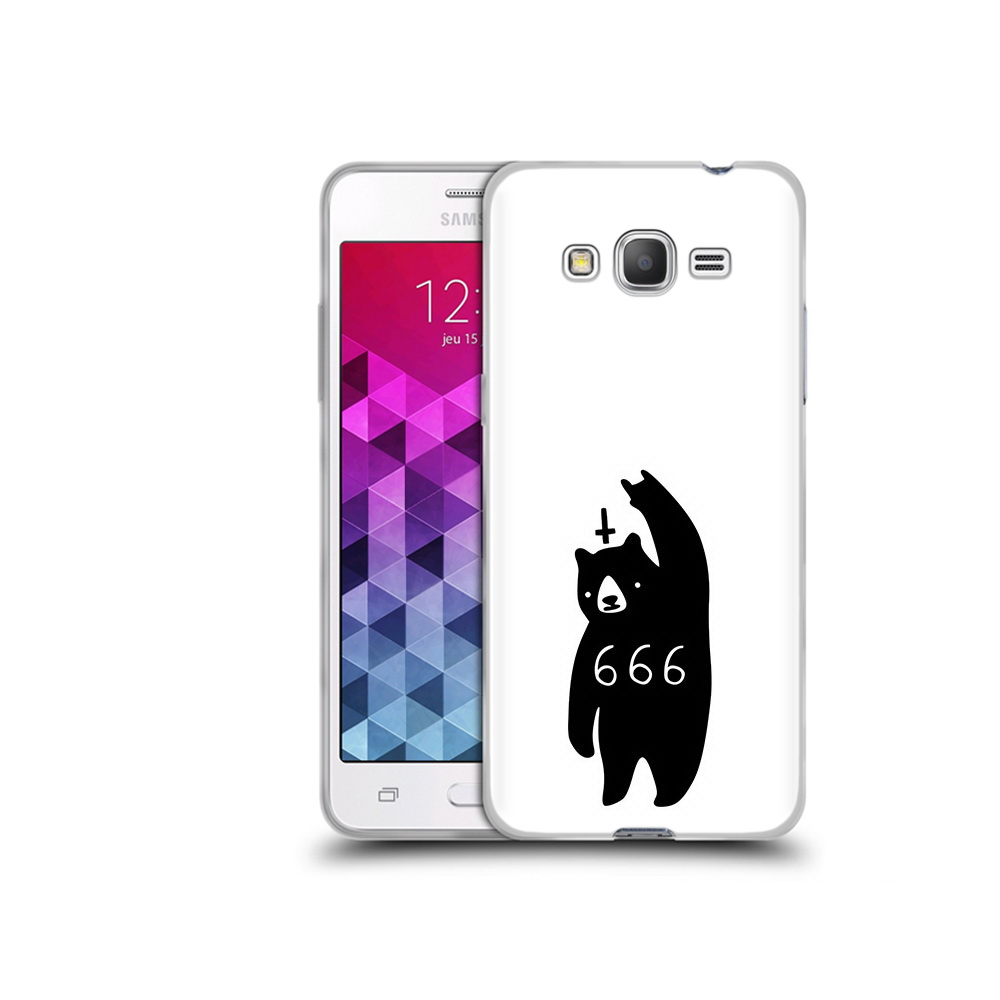 

Чехол MyPads Tocco для Samsung Galaxy Grand Prime медведь 666, Прозрачный, Tocco