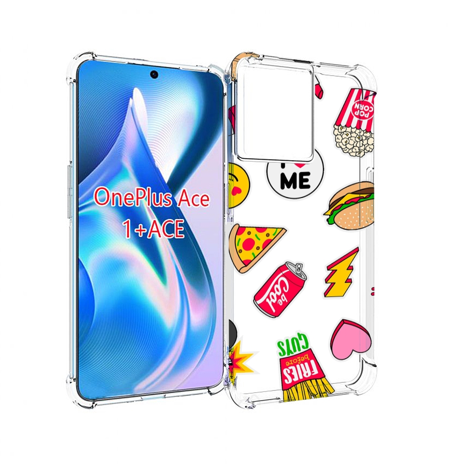 

Чехол MyPads фаст-фуд для OnePlus Ace, Прозрачный, Tocco