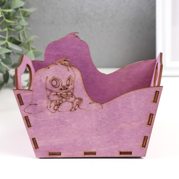 

Корзина-шкатулка Пасхальная Яйцо 9525857, сиреневый, 15,6х10,5х11 см, Фиолетовый