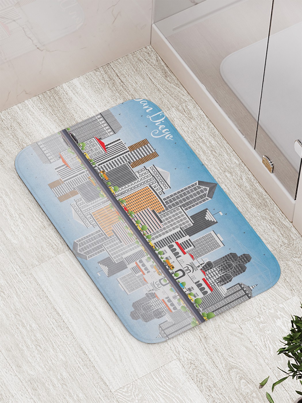 

bath_71843 Коврик противоскользящий для ванной, сауны, бассейна, 77х52 см