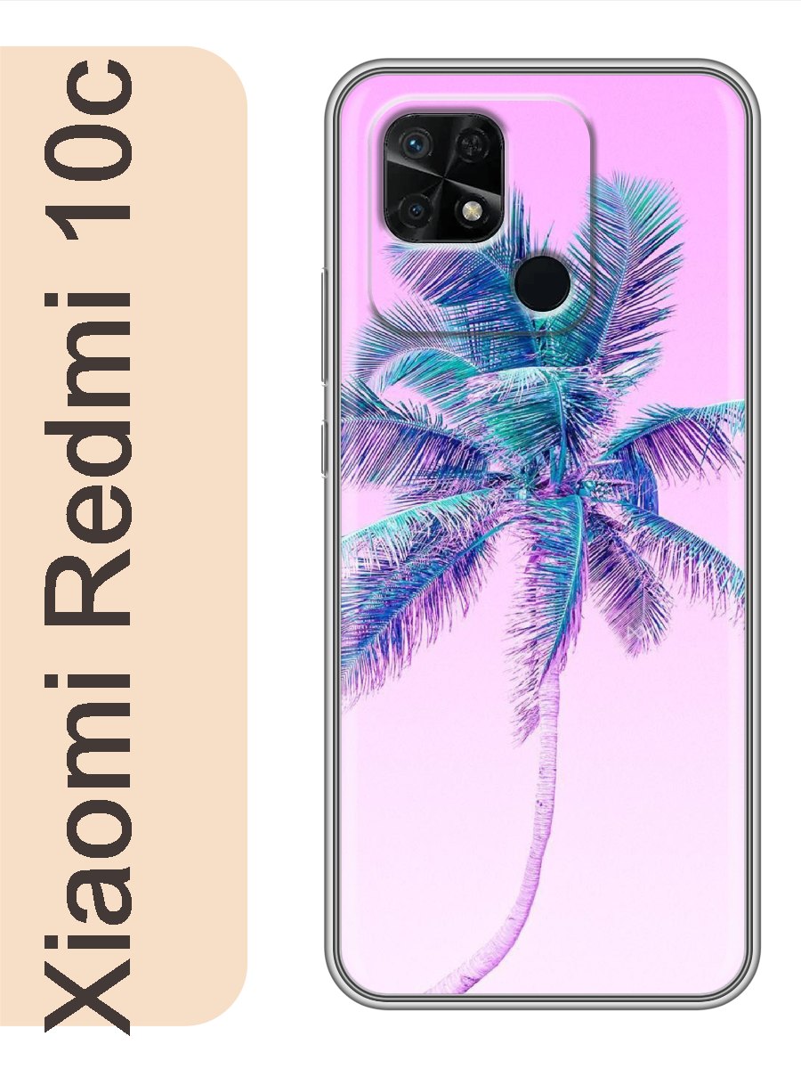 

Чехол на Xiaomi Redmi 10c пальма 115, Прозрачный, red10crzne