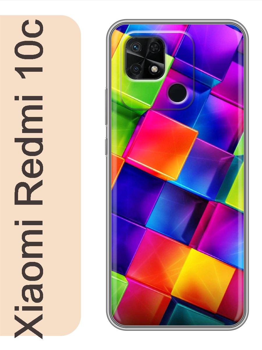 

Чехол на Xiaomi Redmi 10c кубики разноцветные 084, red10crzne