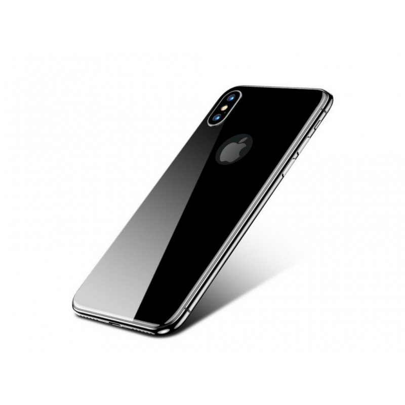 Защитное стекло на заднюю часть для iPhone X/XS Ainy 0.33mm 3D Черное