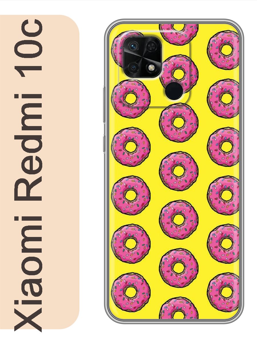 

Чехол на Xiaomi Redmi 10c Пончики симпсоны 049, Прозрачный, red10csimp