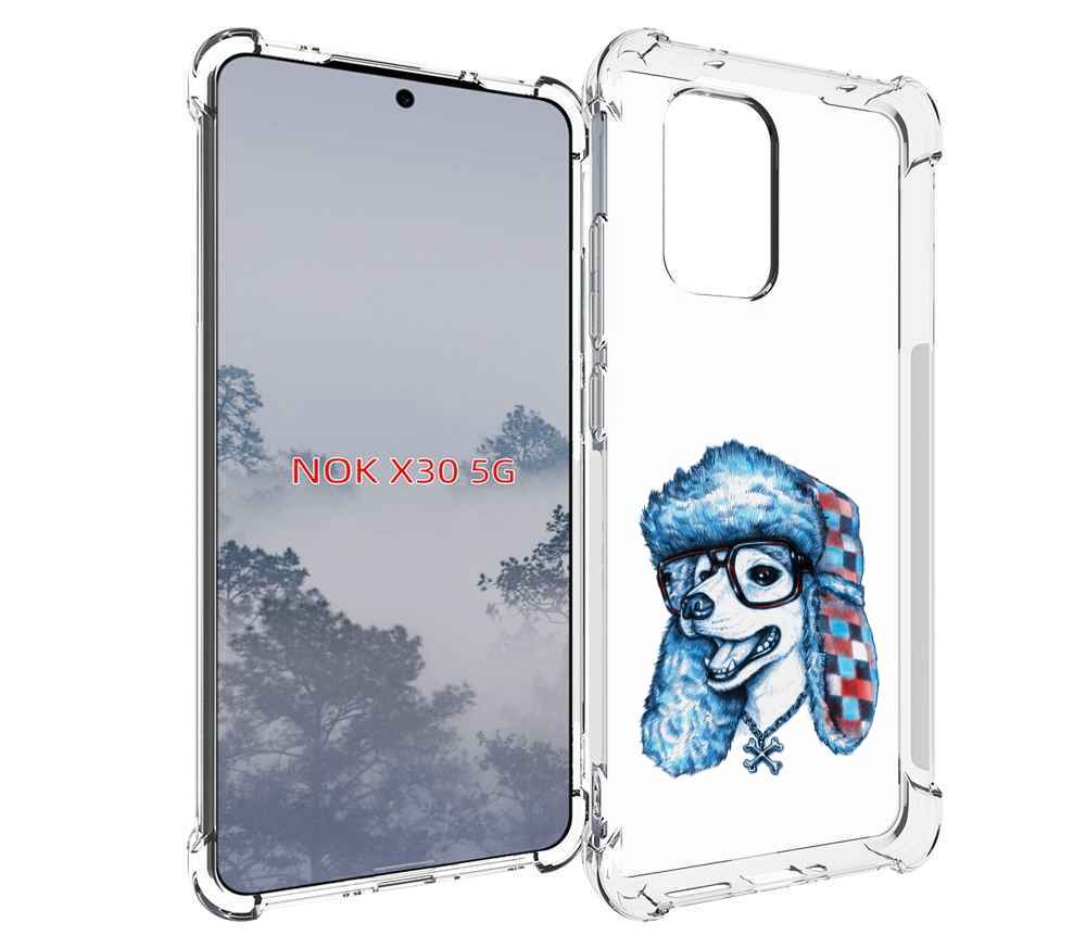 

Чехол MyPads зимний пес для Nokia X30 5G, Tocco
