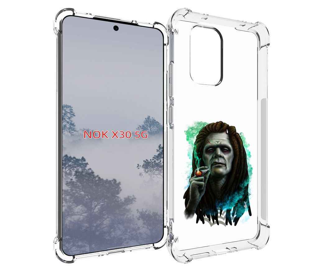 

Чехол MyPads зеленый мужчина с сигаретой для Nokia X30 5G, Tocco