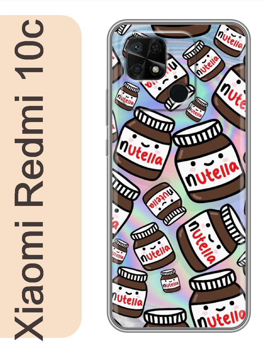 

Чехол на Xiaomi Redmi 10c нутелла фон 025, Прозрачный, red10cswts