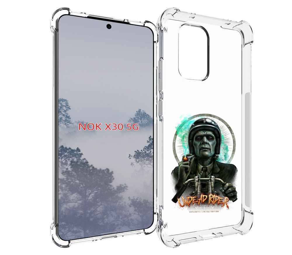 

Чехол MyPads зеленый мужчина с сигаретой на мотоцикле для Nokia X30 5G, Tocco