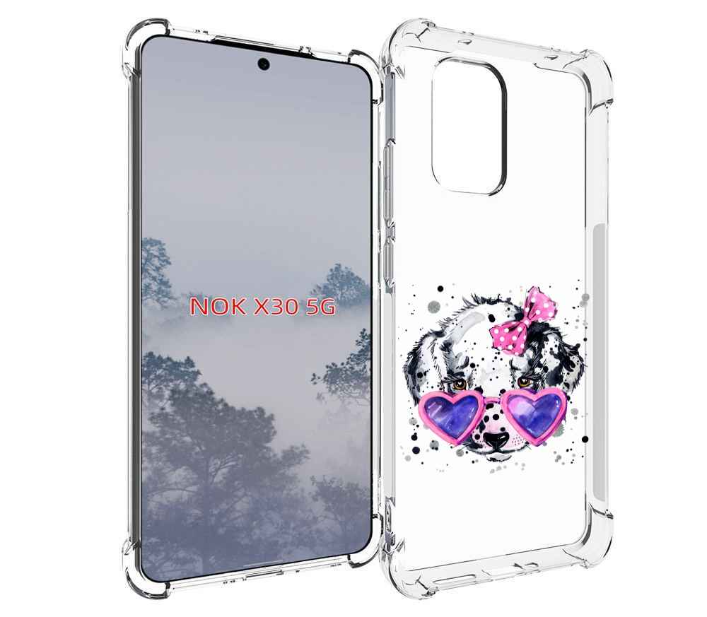 

Чехол MyPads долматинец в очках для Nokia X30 5G, Tocco