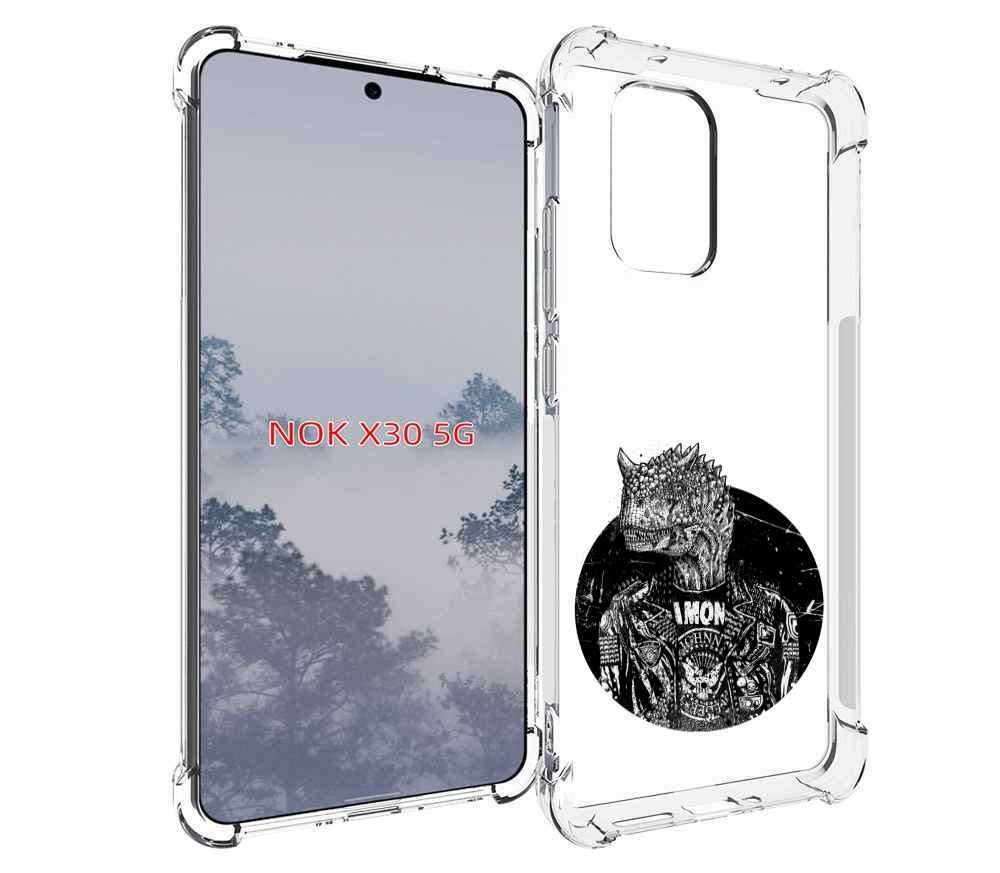 

Чехол MyPads динозавр в куртке для Nokia X30 5G, Tocco