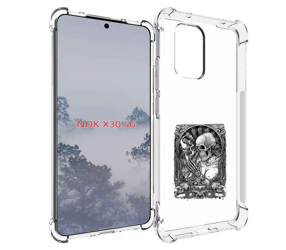 

Чехол MyPads девушка скелет для Nokia X30 5G, Tocco