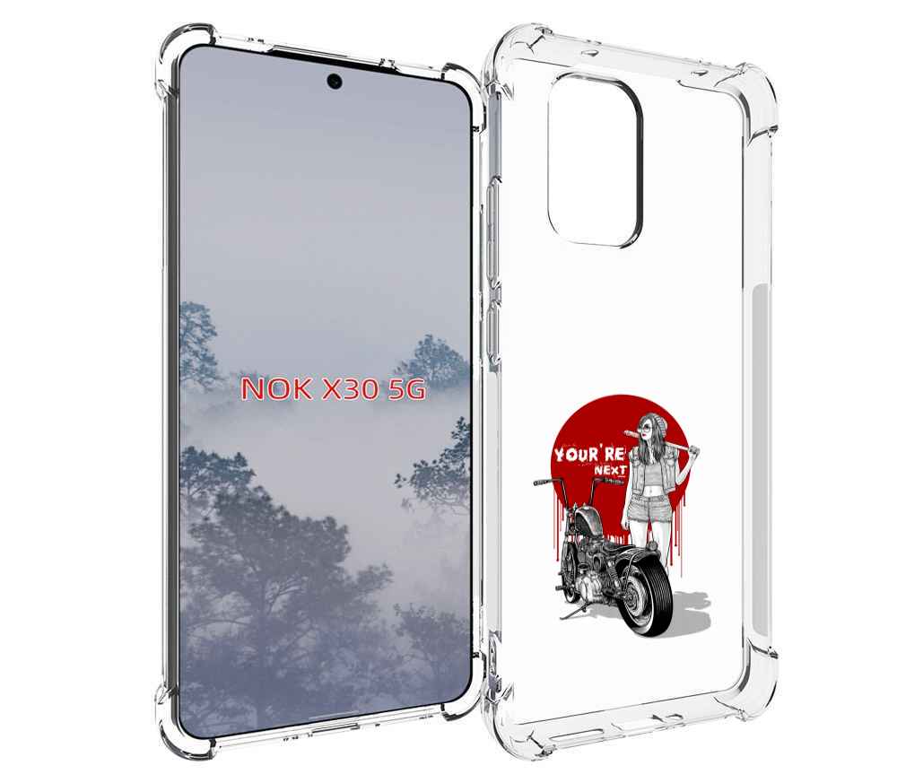 

Чехол MyPads девушка с мотоциклом для Nokia X30 5G, Tocco