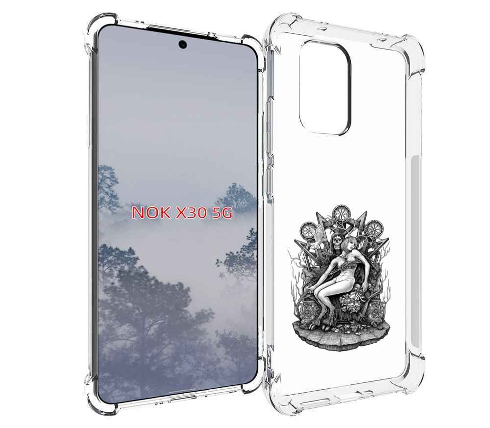 

Чехол MyPads девушка на троне для Nokia X30 5G, Tocco