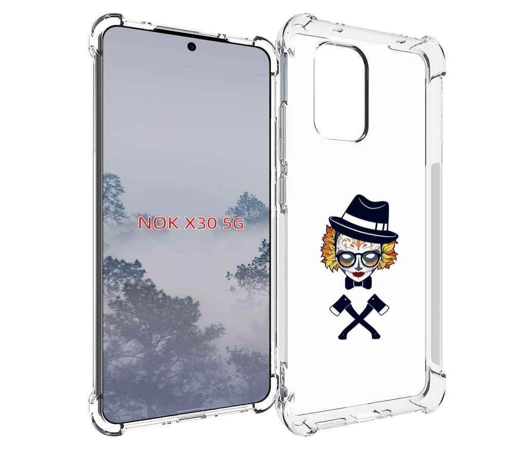 

Чехол MyPads девушка в маске с топорами рисунок для Nokia X30 5G, Tocco
