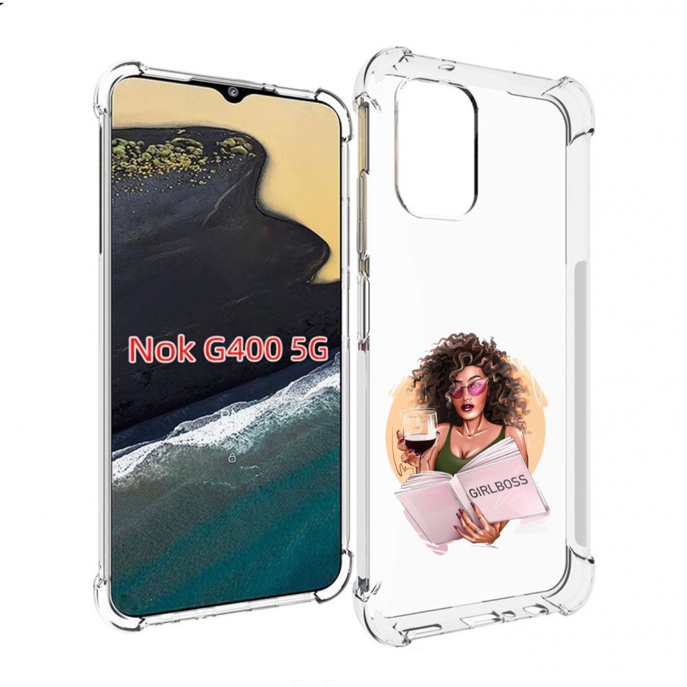 

Чехол MyPads Girlboss with wine_ Etsy женский для Nokia 9S; Y5P, Прозрачный, Tocco