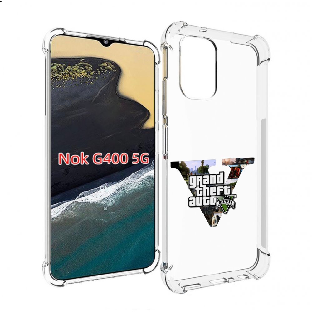 

Чехол MyPads GTA 5 логотип для Nokia G400 5G, Прозрачный, Tocco