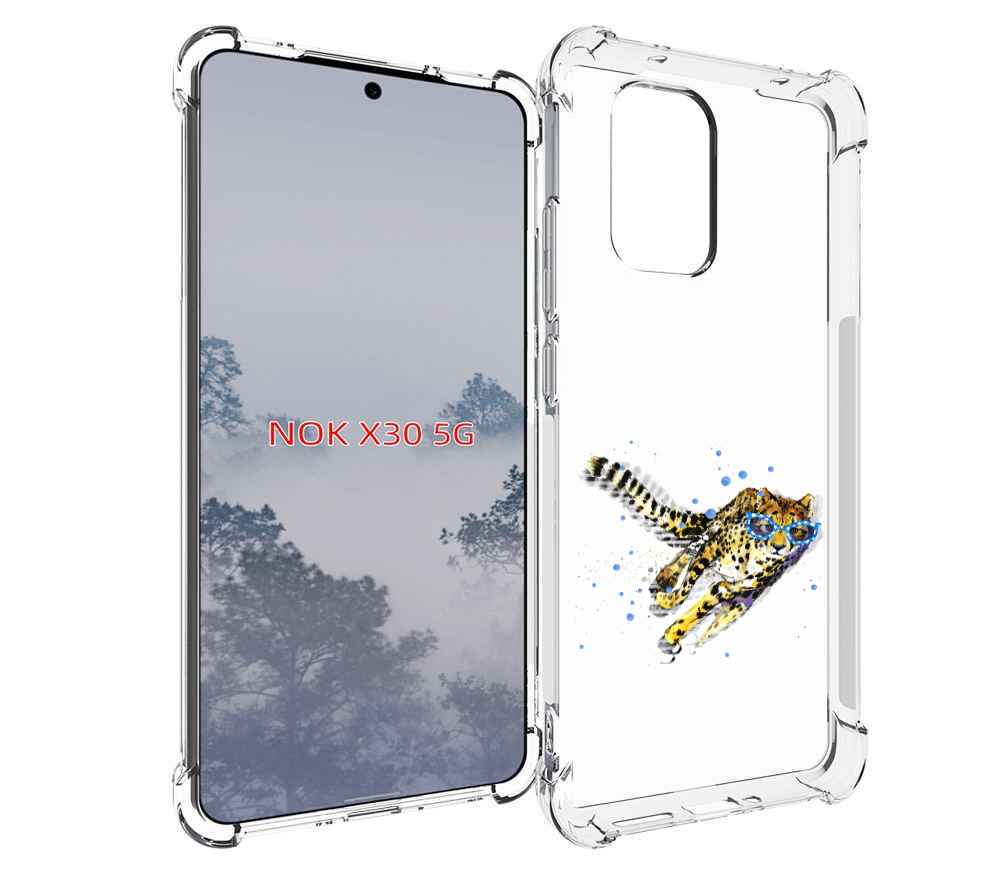 

Чехол MyPads гепард в очках для Nokia X30 5G, Tocco