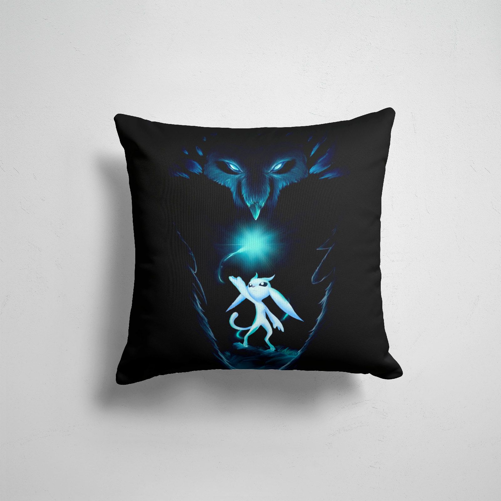 

Подушка декоративная 45х45см Ori and the will of the wisps Дух хранитель Ори, Разноцветный