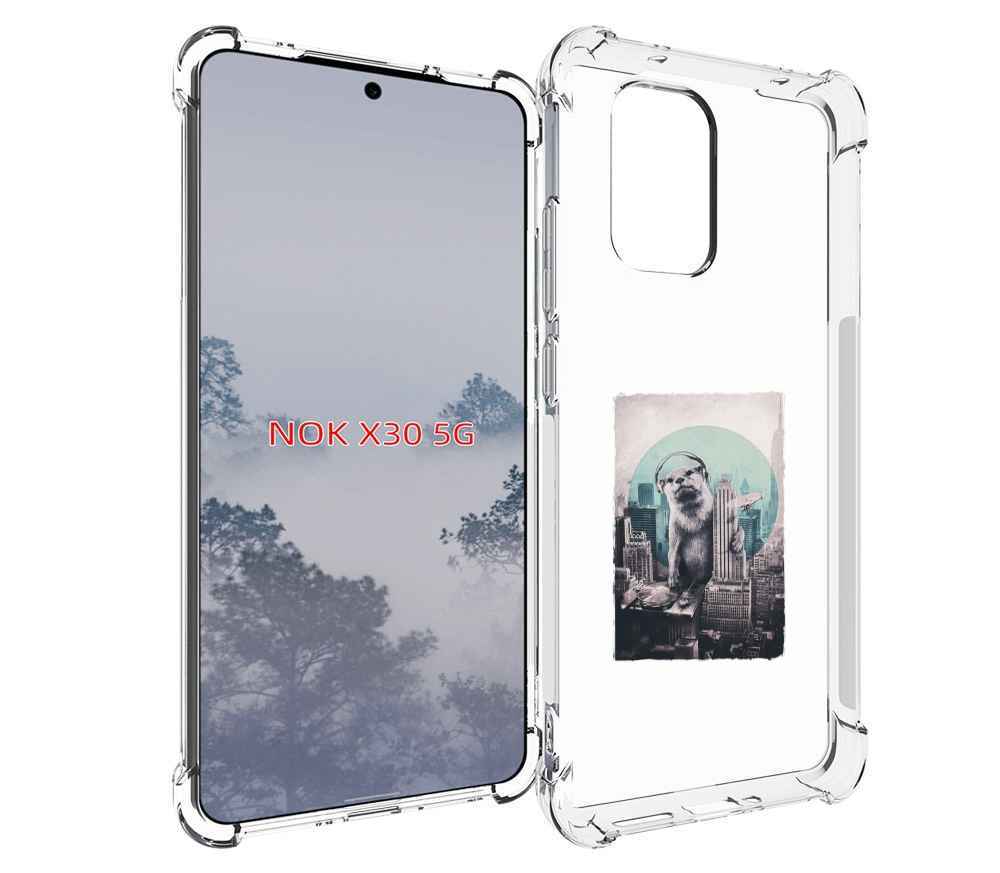 

Чехол MyPads выдра в городе для Nokia X30 5G, Tocco