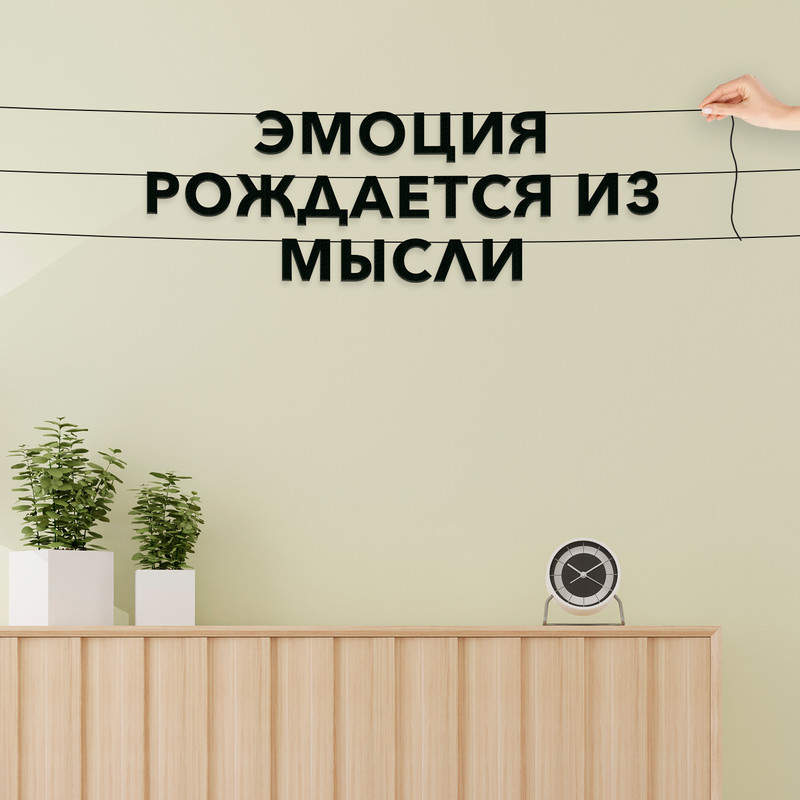 

Гирлянда-растяжка Эмоция рождается из мысли VN637 черная, Черный, Эмоция рождается из мысли