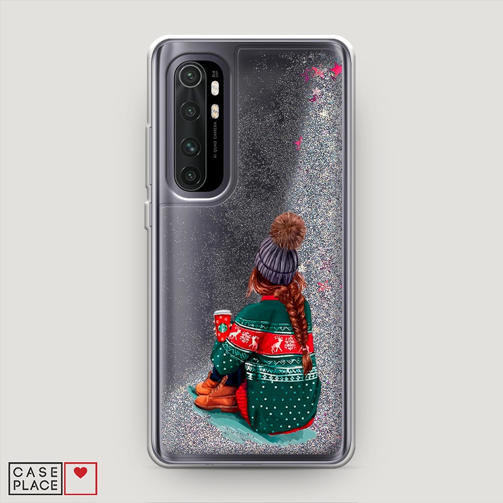 

Жидкий чехол с блестками "Winter dreams" на Xiaomi Mi Note 10 lite, 38491-1