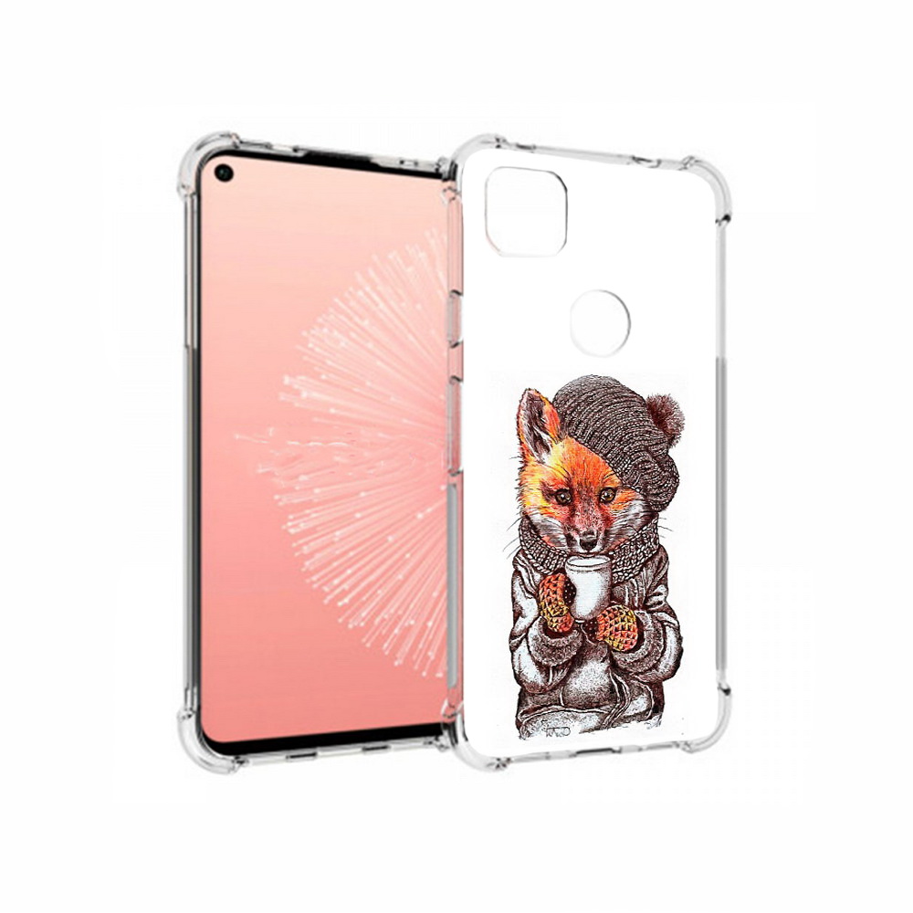 

Чехол MyPads Tocco для Google Pixel 4A лиса в шапке, Tocco