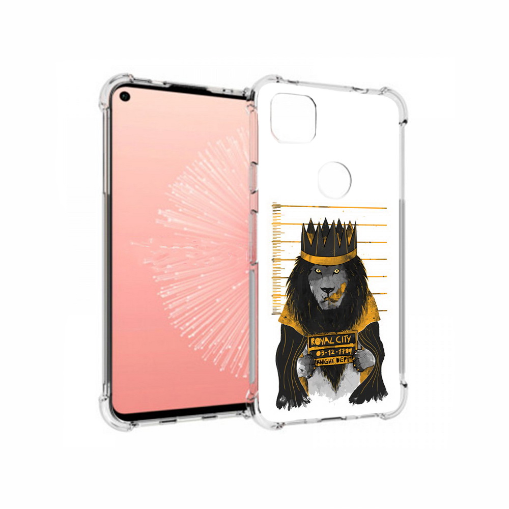 

Чехол MyPads Tocco для Google Pixel 4A лев в законе, Прозрачный, Tocco