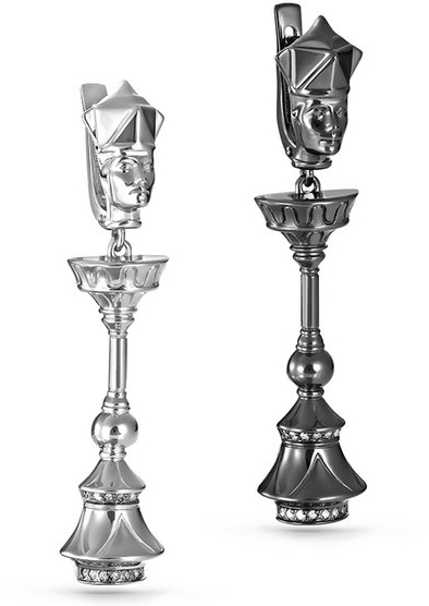 

Серьги женские из серебра Kabarovsky 12-216-1089, бриллиант, 12-216-1089
