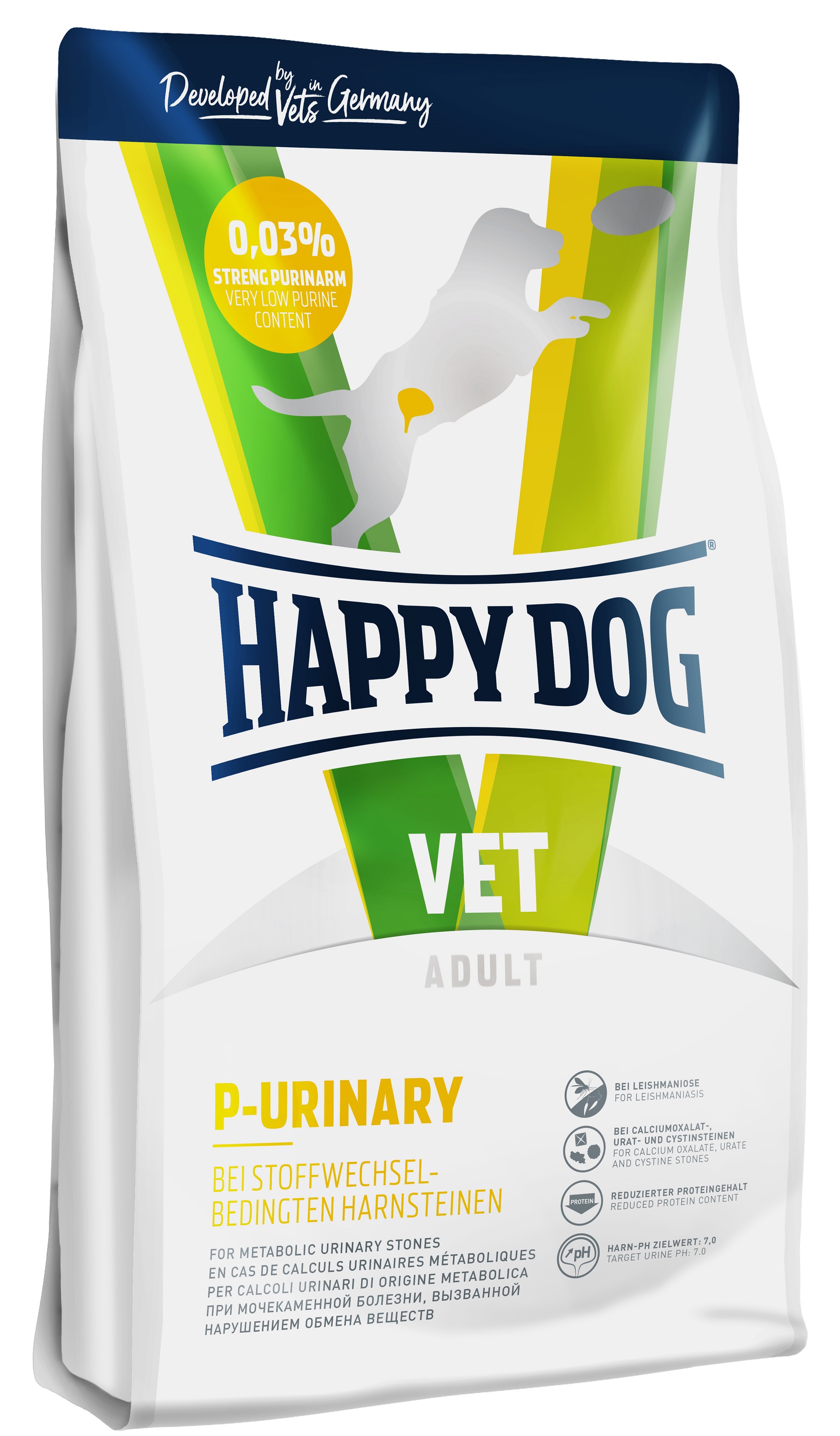 фото Сухой корм для собак happy dog vet p-urinary при мочекаменной болезни, картофель, яйцо 4кг