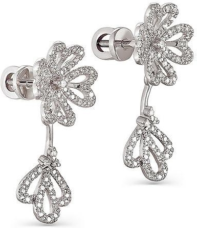 

Серьги женские из серебра Kabarovsky 12-095-8100, swarovski, 12-095-8100