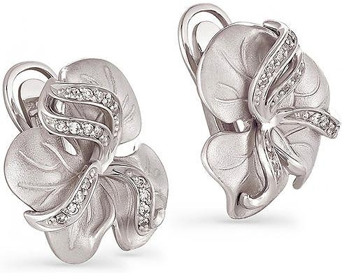 

Серьги женские из серебра Kabarovsky 12-029-8100, swarovski, 12-029-8100