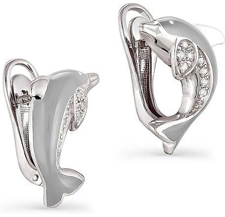

Серьги женские из серебра Kabarovsky 12-018-8119, swarovski, 12-018-8119