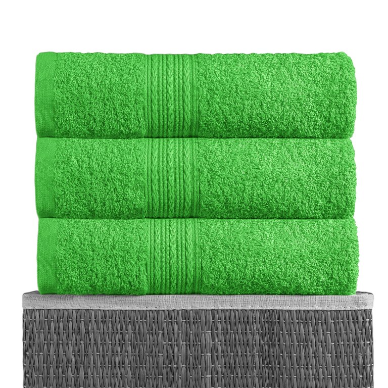 фото Полотенце махровое "bayramaly", ярко-зеленый, размер: 100 х 180