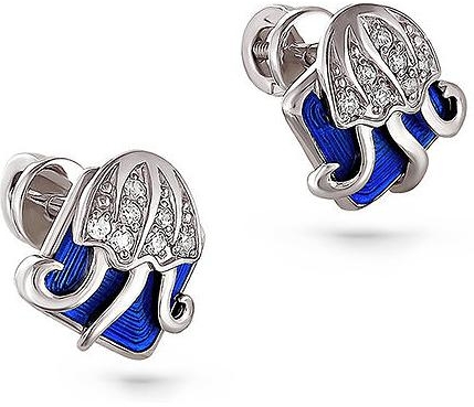 

Серьги-пусеты из серебра Kabarovsky 2-007-8107, swarovski, 2-007-8107