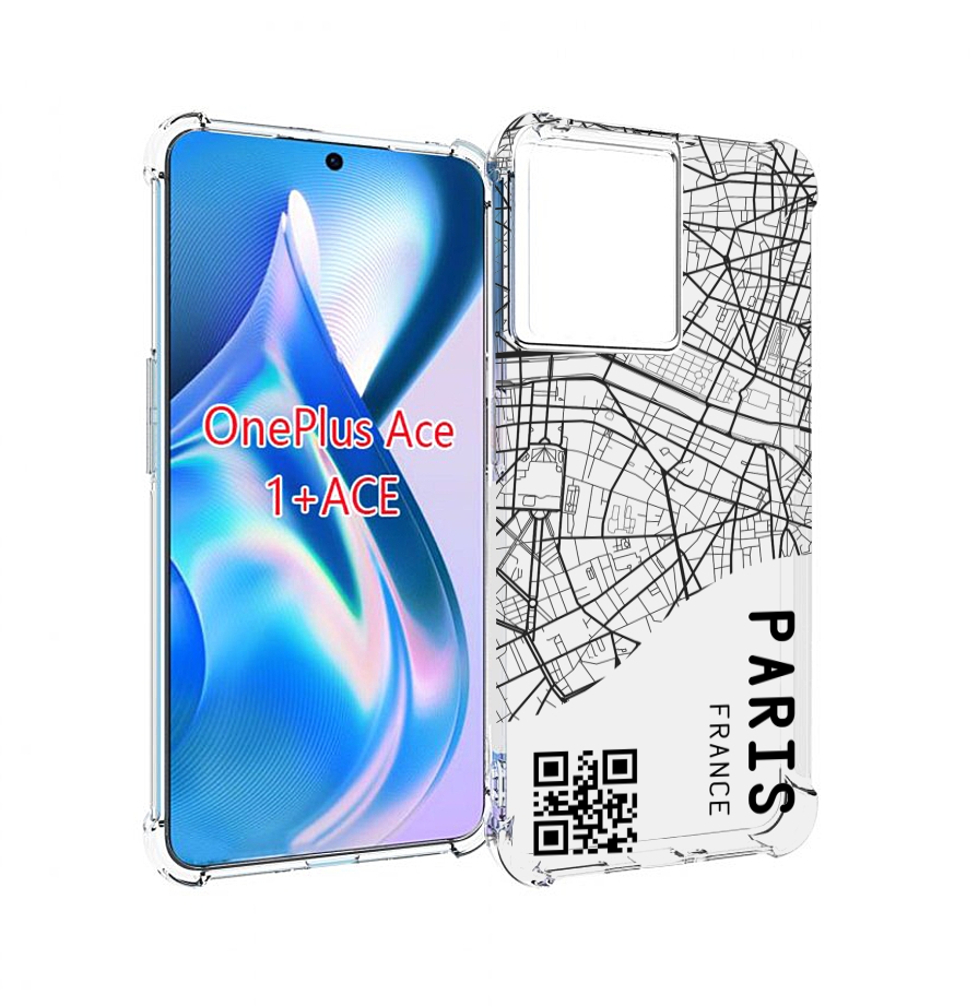 

Чехол MyPads схема-париж для OnePlus Ace, Прозрачный, Tocco