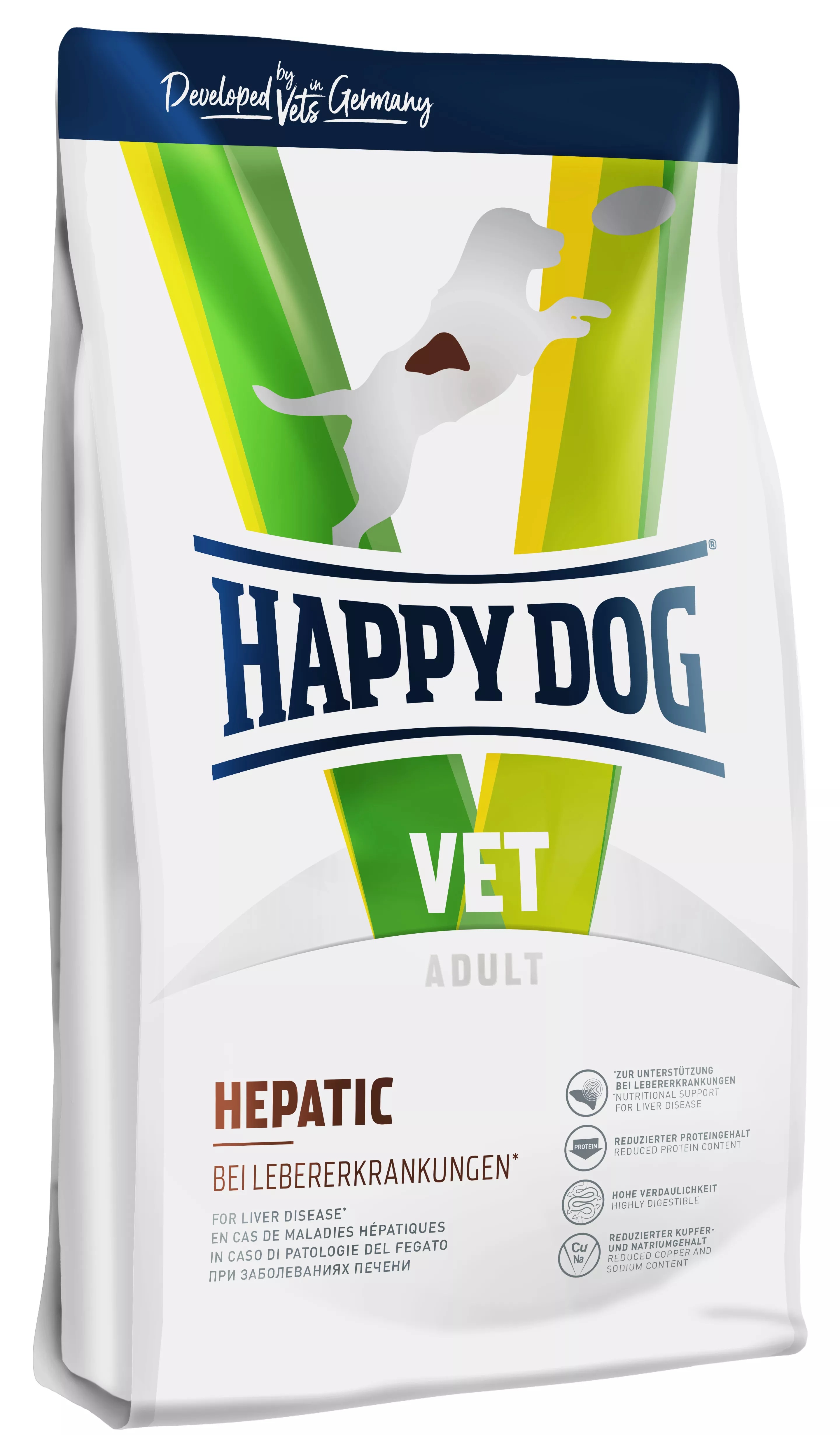 фото Сухой корм для собак happy dog vet hepatic, при заболеваниях печени, лосось, рис, 1кг