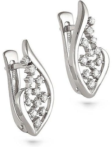 

Серьги женские из серебра Kabarovsky 12-078-8100, swarovski, 12-078-8100